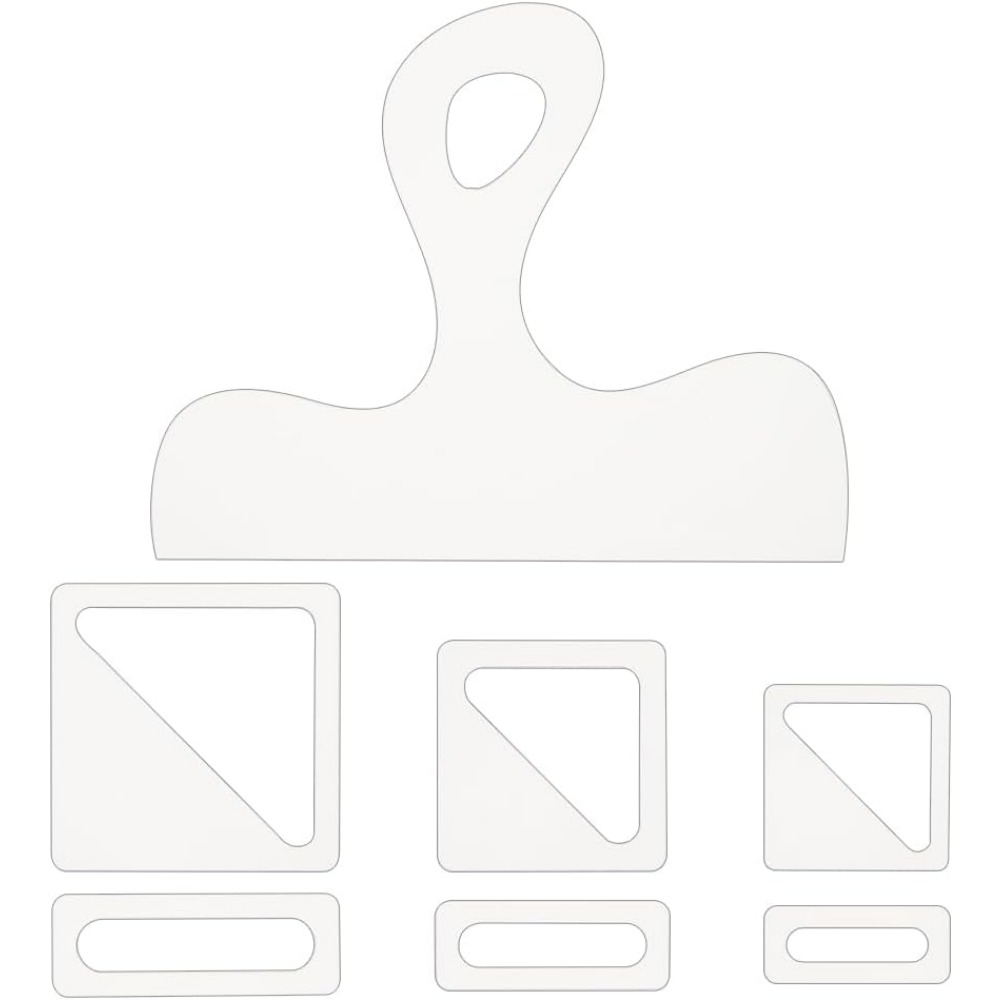 Woodworking Essentials - 7Pcs Charcuterie Template Acrylic Handle Cutting