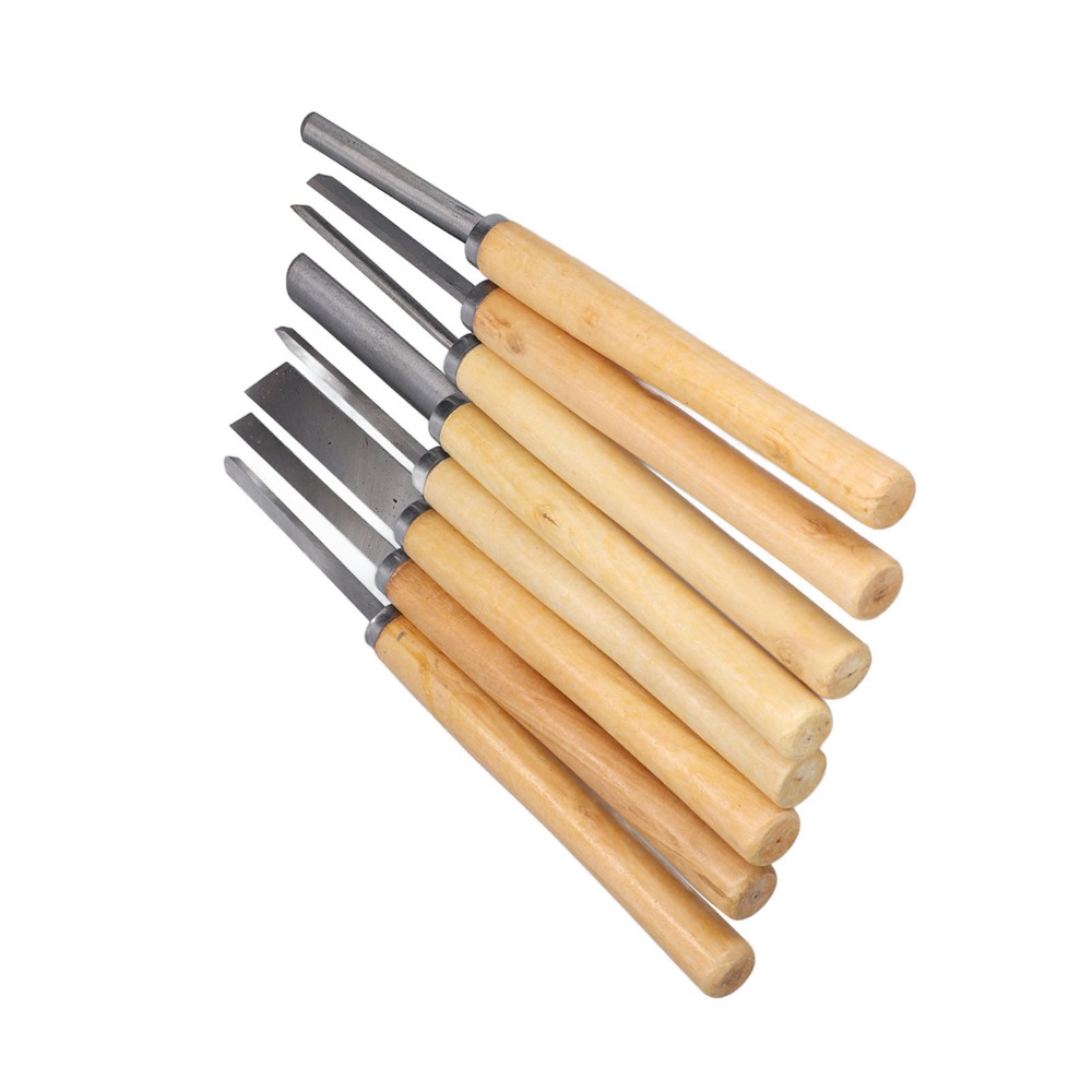 8PCS HSS Steel Wood Turning Ch - Skew Chisel Wood recension och pris