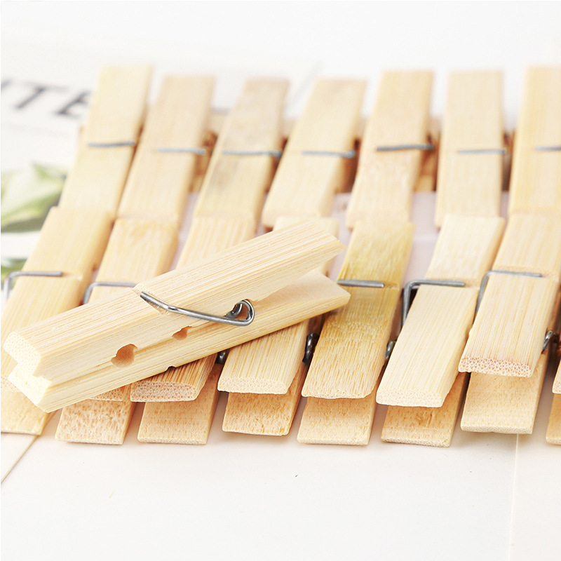 20Pcs Natural Bamboo Clothes P - Woodworking Z Clips recension och pris