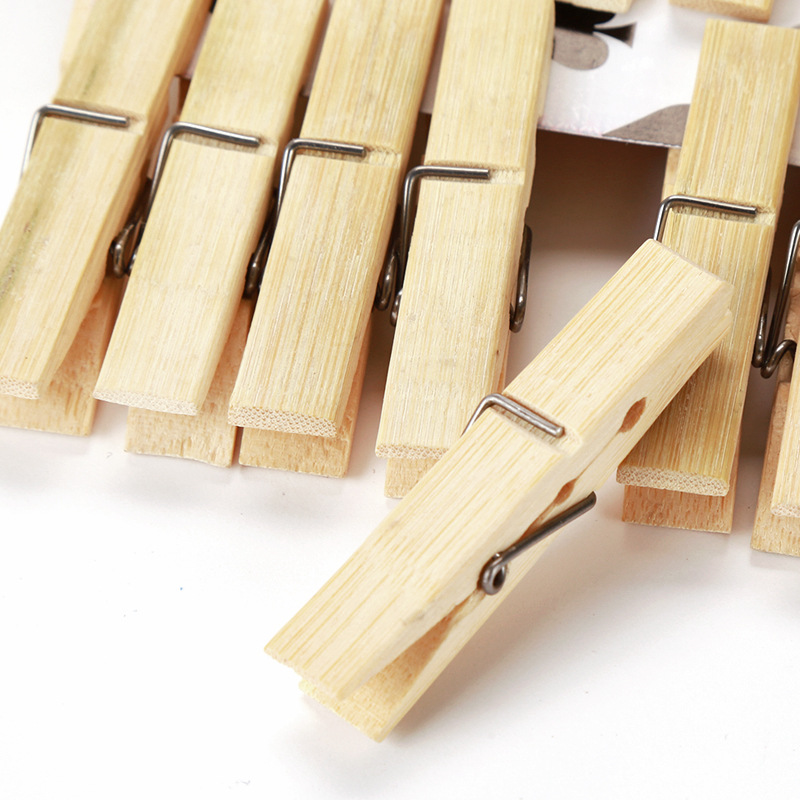 20Pcs Natural Bamboo Clothes P - Woodworking Z Clips recension och pris