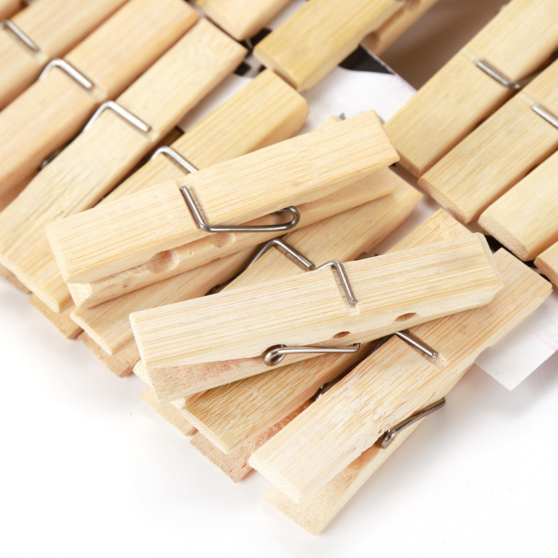 20Pcs Natural Bamboo Clothes P - Woodworking Z Clips recension och pris