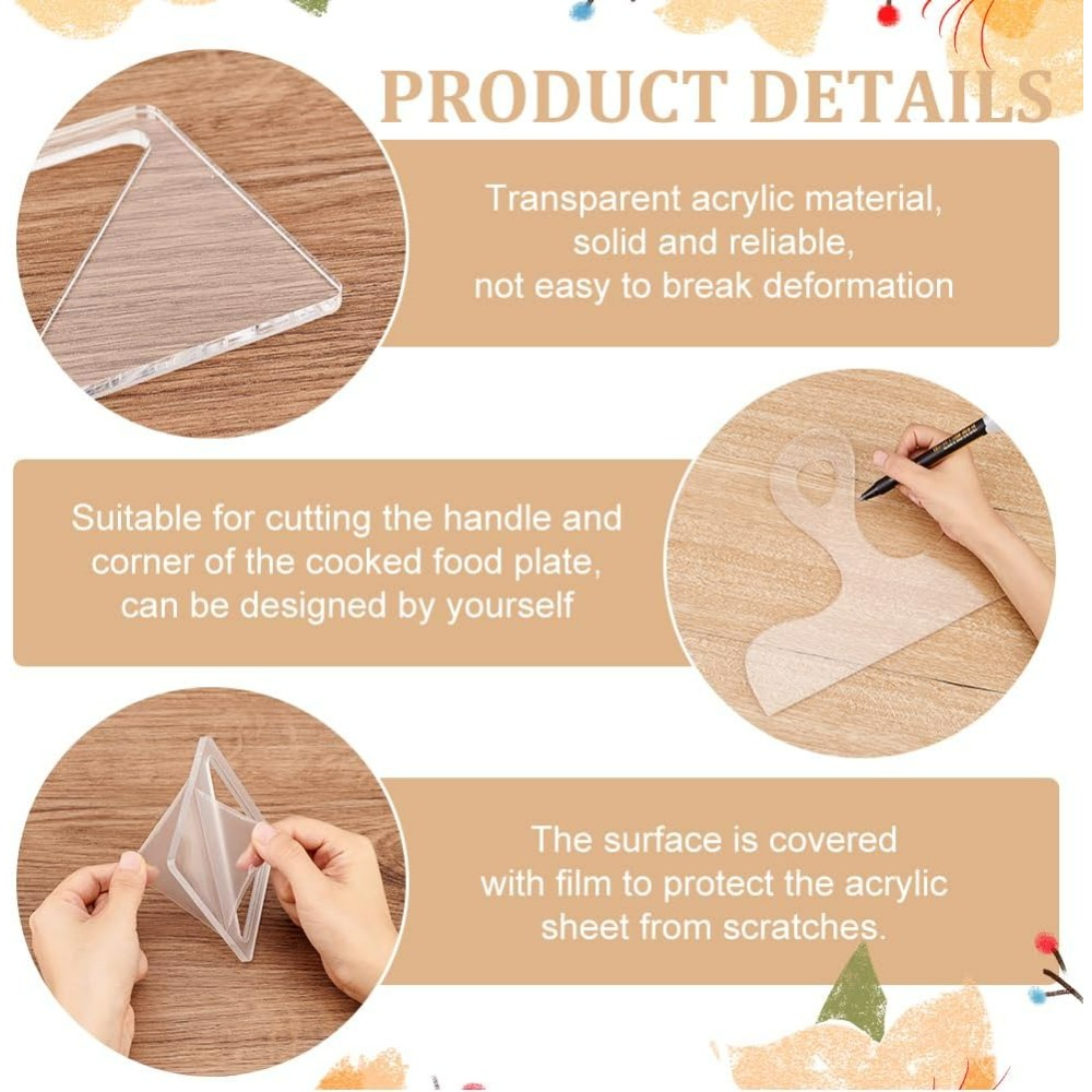7Pcs Charcuterie Template Acry - Woodworking Essentials recension och pris