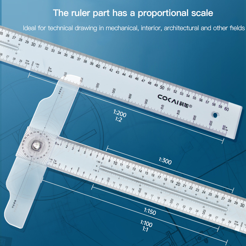Dual-Sided T Square Ruler Clea - Woodworking Essentials recension och pris
