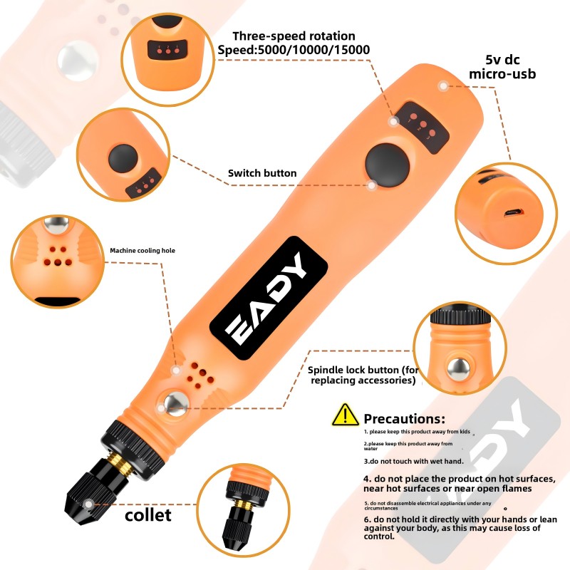 USB Cordless Rotary Tool Kit – - Woodworking Essentials recension och pris