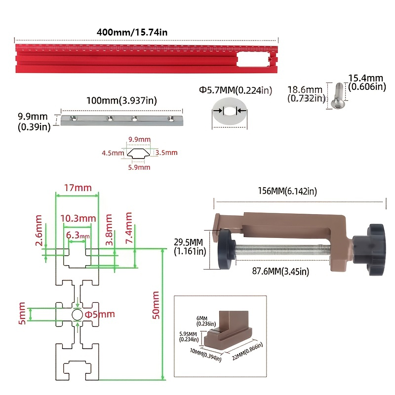 40cm Trimming Milling Groove E - Woodworking Z Clips recension och pris