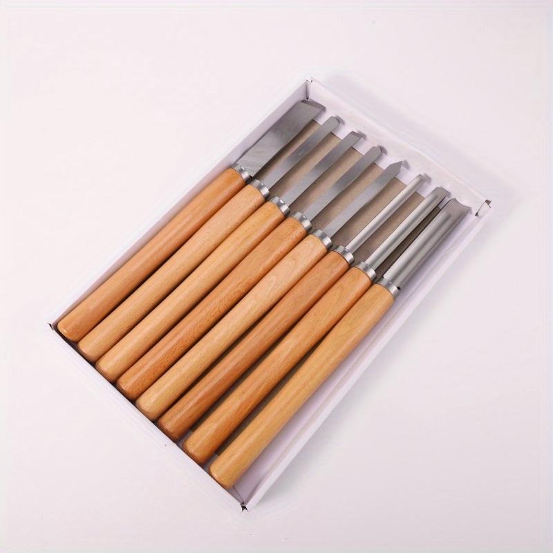 8Pcs Professional Wood Turning - Skew Chisel Wood recension och pris