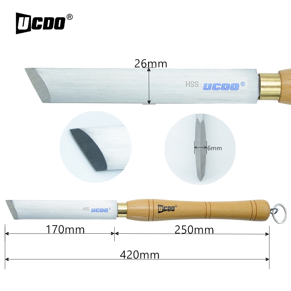 UCDO HSS 26mm Woodturning Big  - Skew Chisel Wood recension och pris