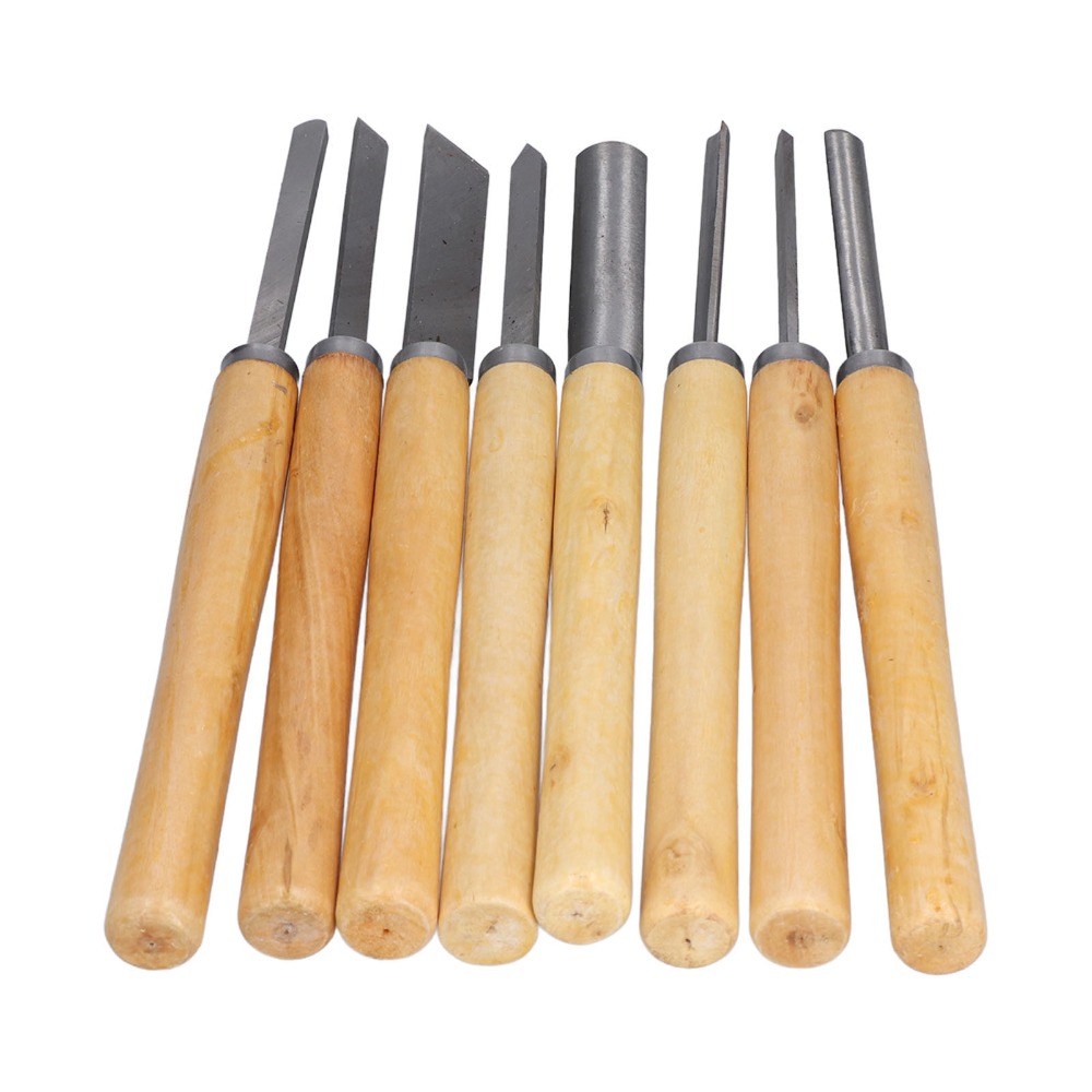 8PCS HSS Steel Wood Turning Ch - Skew Chisel Wood recension och pris