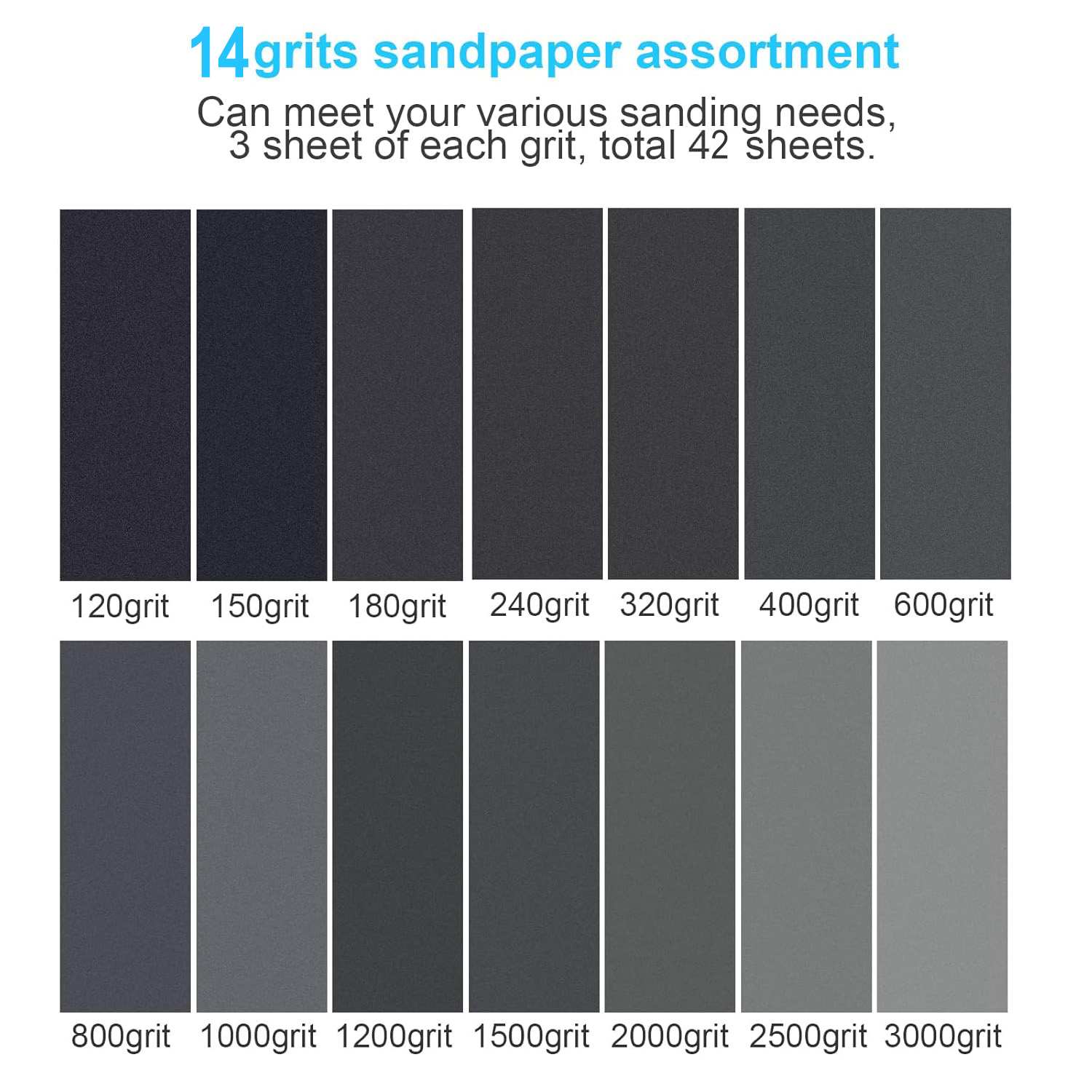 42Pcs Dry Wet Sandpaper Set, 1 - Woodworking Ideas recension och pris