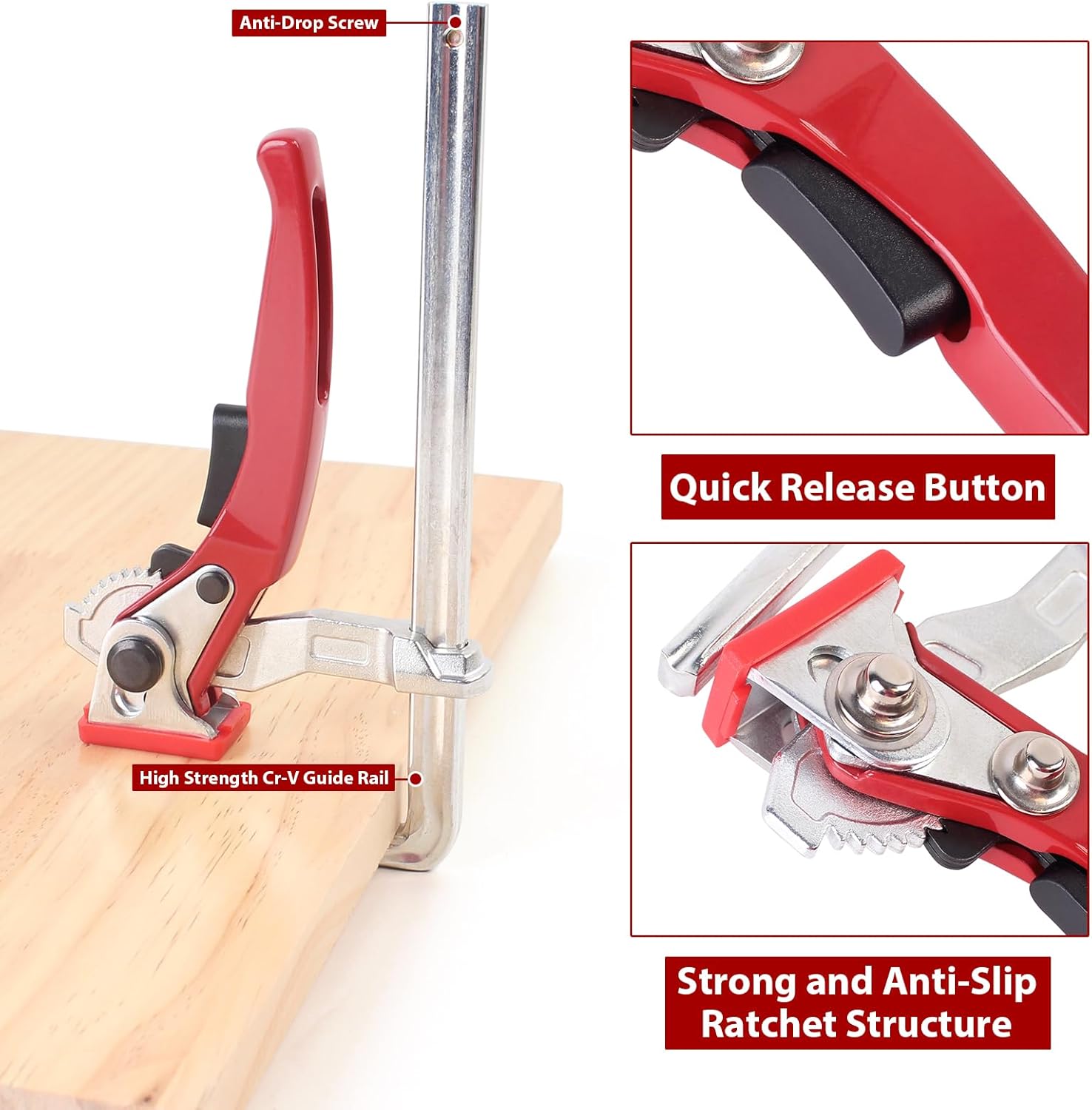 Heavy Duty Ratchet F Clamp Qui - Woodworking Z Clips recension och pris