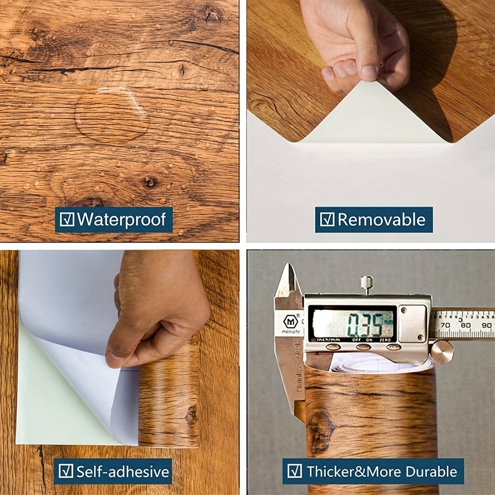 1 Roll Pvc Oil-proof Wood Grai - Woodworking Oil Finish recension och pris