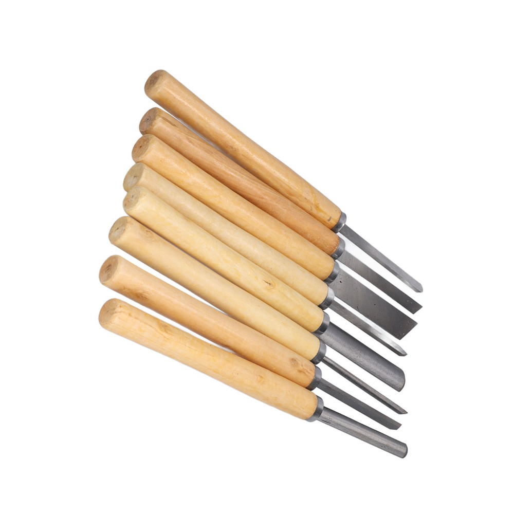 8PCS HSS Steel Wood Turning Ch - Skew Chisel Wood recension och pris